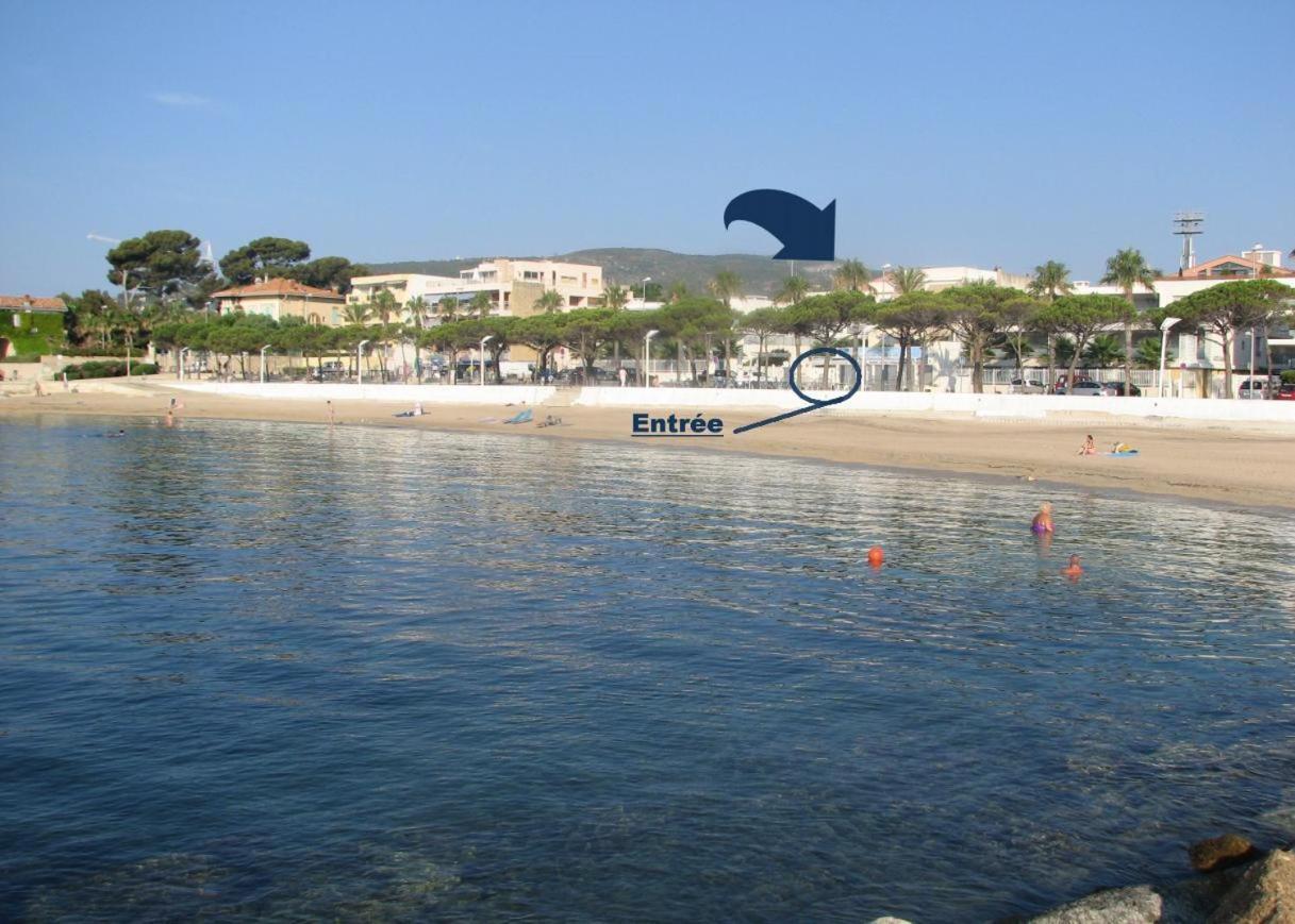 Logement climatisé avec jardin et parking pour 2 personnes en bord de plage La Ciotat Extérieur photo